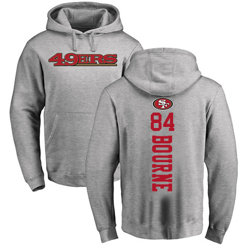 Men San Francisco 49ers Ash Kendrick Bourne Backer 84 Pullover NFL Hoodie Sweatshirts